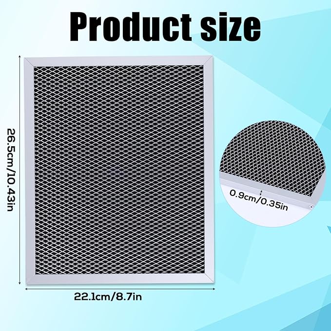 1pcs Range Hood Filter, Range Hood Filter Replacement Air Filter Factory Parts Compatible with Broan Nutone 41F, 97007696,97005687 Range Hoods (Black)