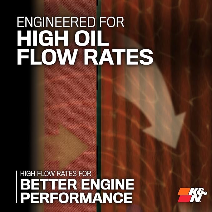 K&N Motorcycle Oil Filter: High Performance, Premium, Designed to be used with Synthetic or Conventional Oils, Wrench Off Nut: Fits Select Honda, Kawasaki, Triumph, Yamaha Motorcycles, KN-204-1