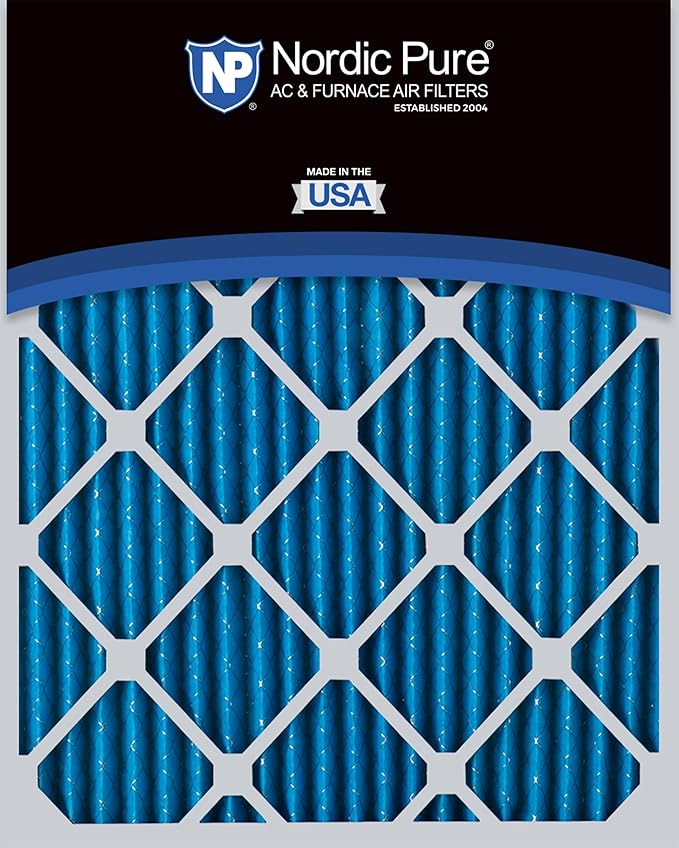 Nordic Pure 18x20x1 (Actual Size: 17 1/2 x 19 1/2 x 3/4) Pleated MERV 7 Air Filters 12 Pack