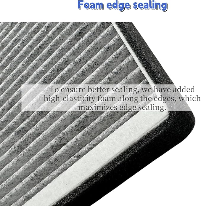 HEPA Air Filter Replacement for Tesla Model X 2015-2020,Intake filter,Foldable Upgrade Activated Carbon Replacement Low Wind Resistance