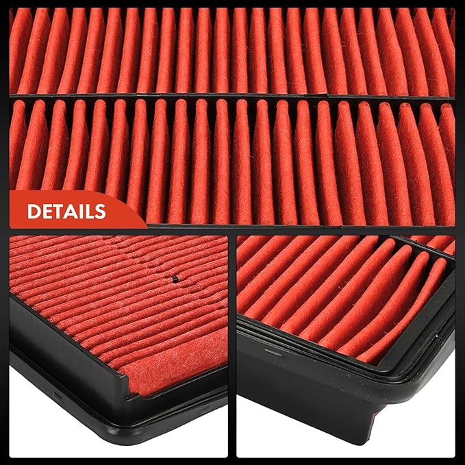 A-Premium 2-PC Pre-oiled Engine Air Filter Compatible with Hyundai Sonata 2011-2015, Santa Fe 2010-2012, Azera 2012-2017 & Kia Optima 2011-2016, Sorento 2011-2013, Cadenza 2014-2016