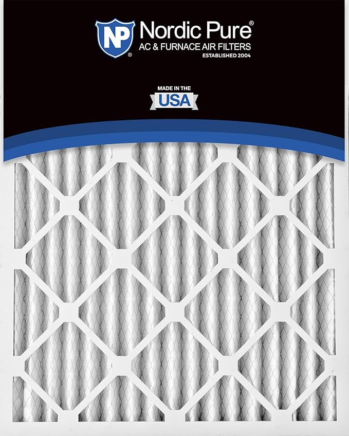 Nordic Pure 16x20x2 (Actual Size: 15 1/2 x 19 1/2 x 1 3/4) Pleated MERV 13 Air Filters 12 Pack