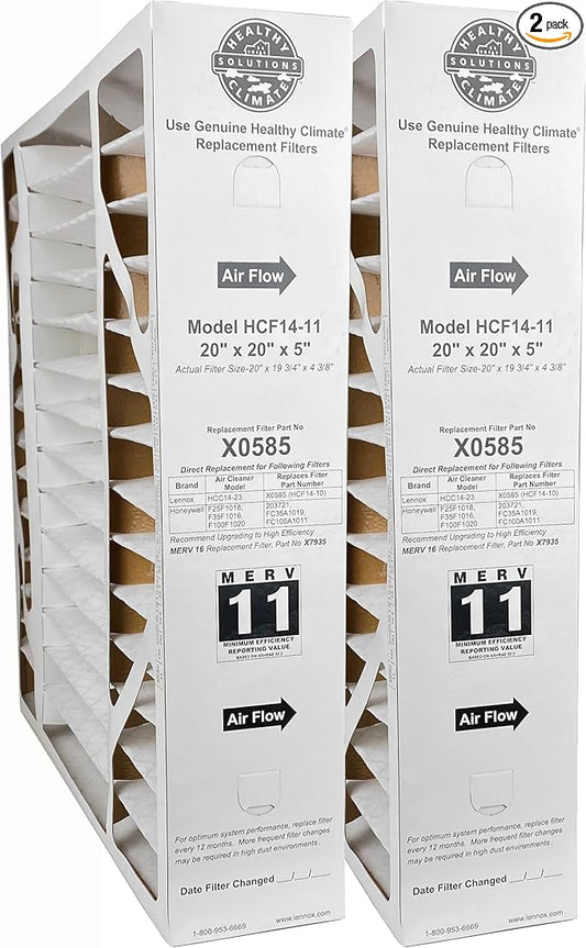 Lennox Model X0585 Air Cleaner Filter Media - 20 x 20 x 5