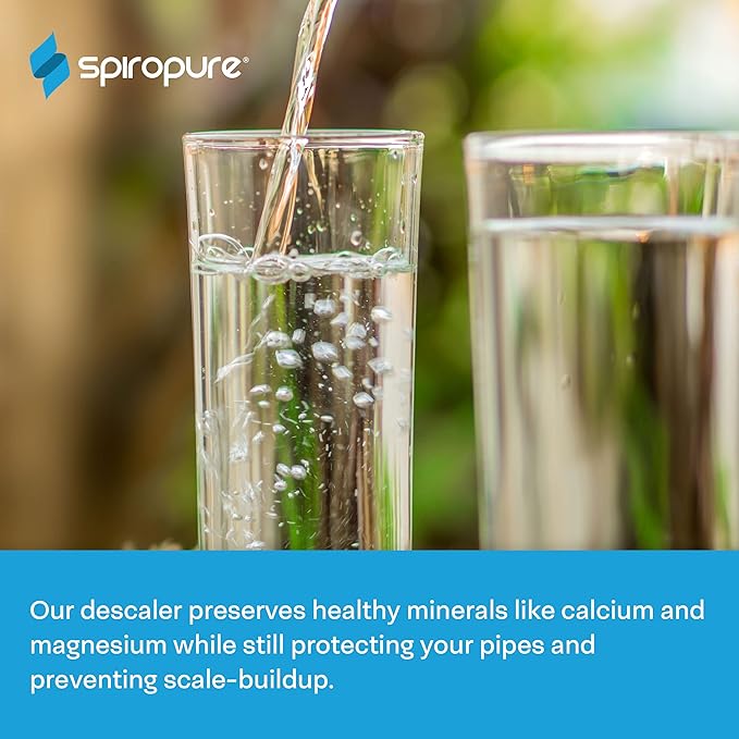 SpiroPure SP-WH300 Advanced 3-Stage Whole House Water Filter, Sediment Catalytic Carbon Descaler, Chlorine Reduction for The Home, Salt Free Descaler, City or Well Water