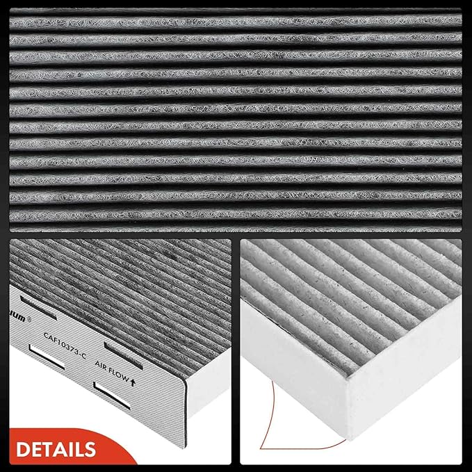 A-Premium Cabin Air Filter with Activated Carbon Compatible with Volkswagen Jetta, Passat, Golf, Tiguan, Beetle, CC, Eos, GTI, Rabbit & Audi A3 Quattro, Q3 Quattro, TT Quattro