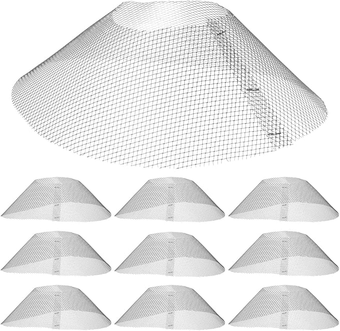 10pcs 21cm Round Range Hood Filter Net Kitchen Cooking Range Hood Filter Mesh Replacement Grease Mesh Cooker Hood Kitchen Tools