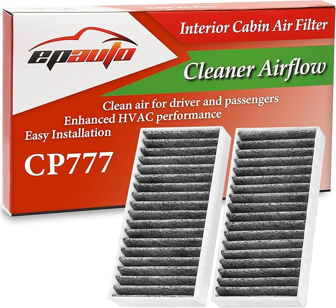 EPAuto CP777 (CF11777) Cabin Air Filter with Activated Carbon Replacement for Jeep Wrangler (2011-2017), Wrangler JK (2018)