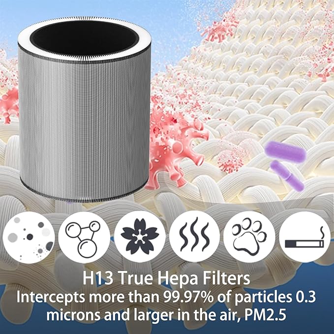 2 Pack C610 Replacement Filter Z for Winix C610 Air Purifier, 3 in 1, H13 True HEPA with Activated Carbon and Pre-Filter, Compares to Part # 1712-0121-00