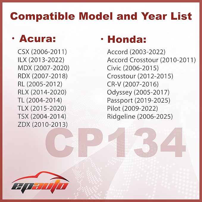 EPAuto CP134 (CF10134) Premium Cabin Air Filter includes Activated Carbon, 2 Packs