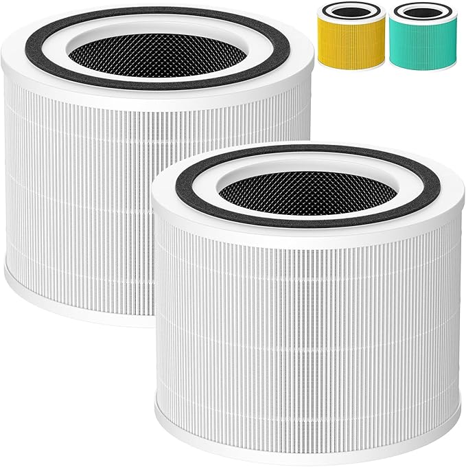 2 Pack 240 Replacement Filter Compatible with Puro 240 Air Purifier, 3-in-1 Filter Replacement with HP-14 Activated Carbon Layer