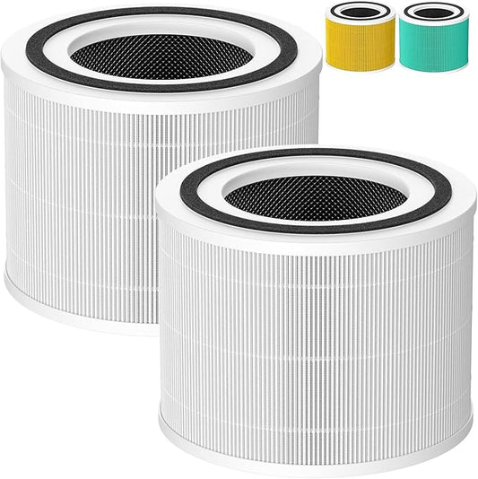 2 Pack 240 Replacement Filter Compatible with Puro 240 Air Purifier, 3-in-1 Filter Replacement with HP-14 Activated Carbon Layer