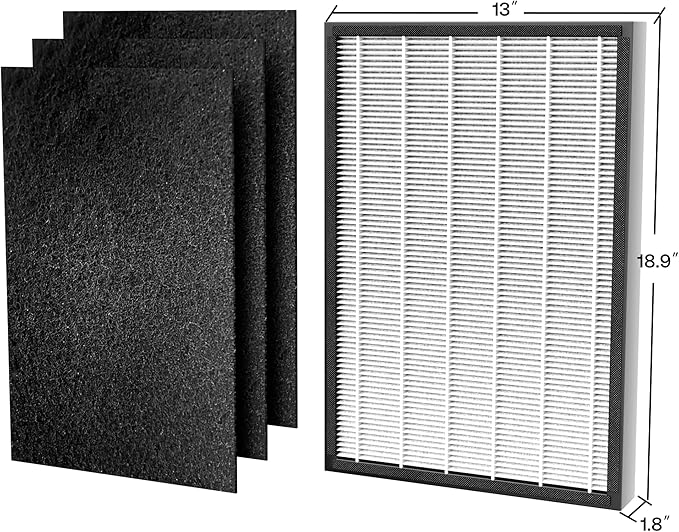 MPHELW-P339 Air Purifier Replacement Filters P339 Air Purifier, 3 Pre-Filters and 1 Composite Filter, Genuine Version