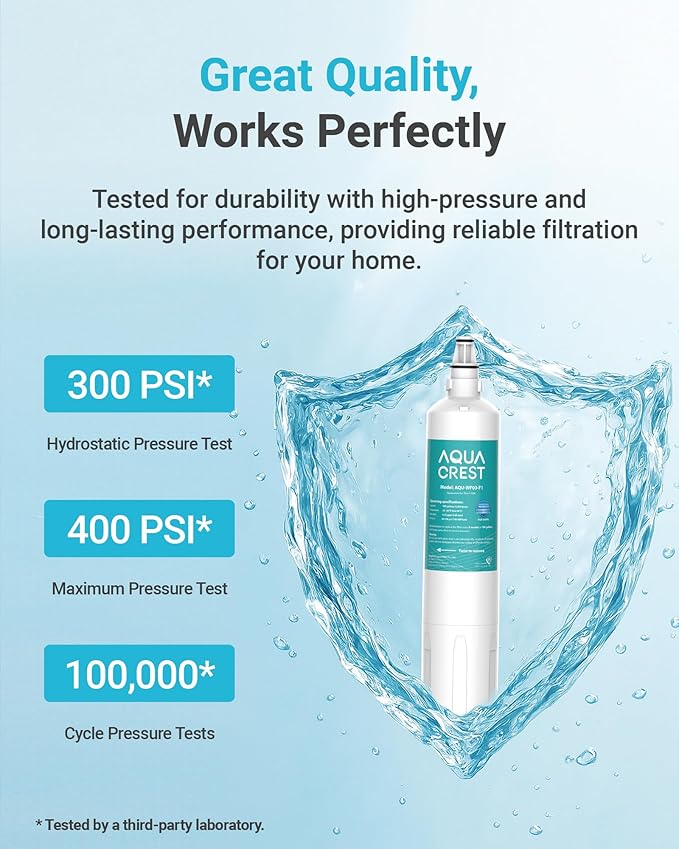 AQUACREST F-1000, 4204490 Water Filter, Replacement for InSinkErator® F-1000, F-2000, F-3000, Sub-Zero 4204490, 4290510, WCF110-L and AquaPure AP Easy C-Complete, Subzero Water Filter, NSF/ANSI 42
