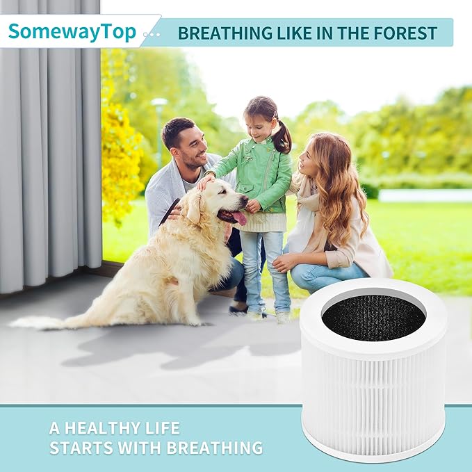 A1 Air Filter Replacement Set Compatible with VEWIOR Air Purifier Filter Replacement, Model HQSC-50, HQKJ-80, AMEIFU AP01W, KOIOS HQKJ-50 3-in-1 Filtration Efficient Air Cleaner 2 Packs