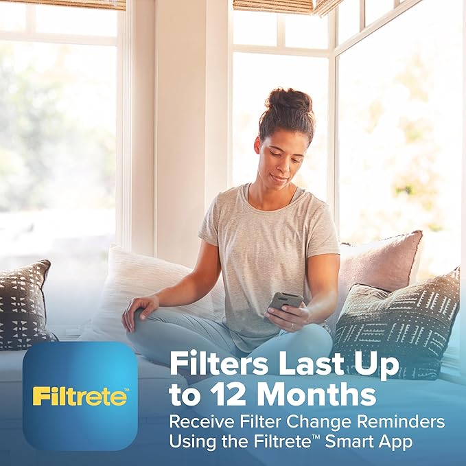 Filtrete 16x25x4 Refillable Air Filter replacement, MPR 1000, MERV 11, Allergen Defense, 2 Pack, use with reusable air filter frame of Filtrete Refillable Air Filter Kit 16x25x4, for HVAC, Furnace, AC