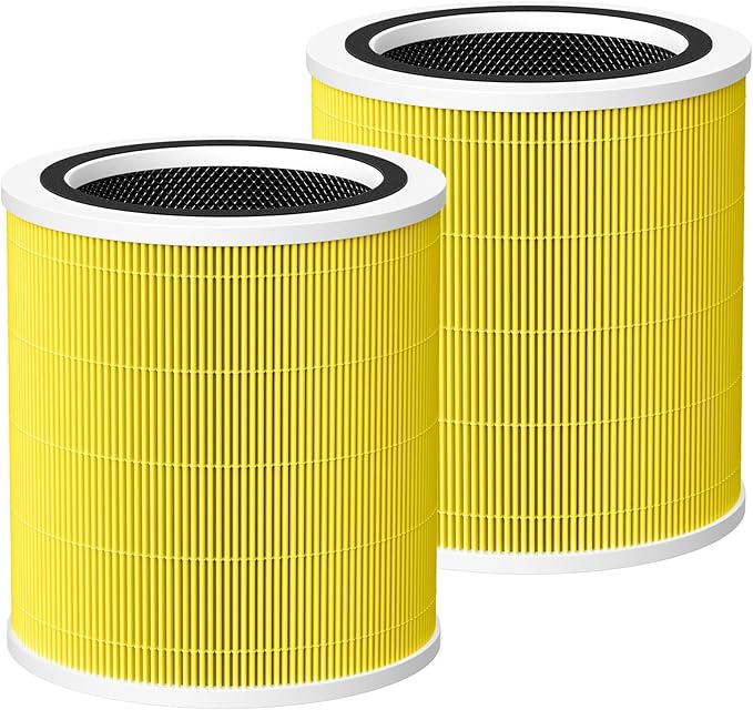 Core 400S-P Replacement Filter for LEVOIT Core 400S-P Smart Air Purifi-er, 3-IN-1 HEPA and Activated Carbon Filter, Compared to Part# Core 400S-RF(LRF-C401S-P-WUS), Yellow