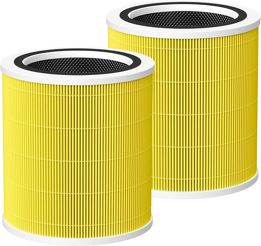 Core 400S-P Replacement Filter for LEVOIT Core 400S-P Smart Air Purifi-er, 3-IN-1 HEPA and Activated Carbon Filter, Compared to Part# Core 400S-RF(LRF-C401S-P-WUS), Yellow