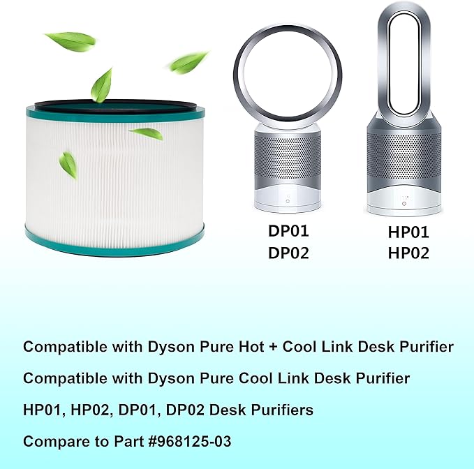 Air Purifier Filter Replacements for Dyson Pure Cool Link DP01 DP02, Pure Hot + Cool Link HP01 HP02 HP03, Part # 968125-03