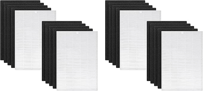 Nispira AP-1216-FP True HEPA Carbon Filter Replacement Compatible with Coway Airmega Air Purifier AP-1216L, 4 Sets