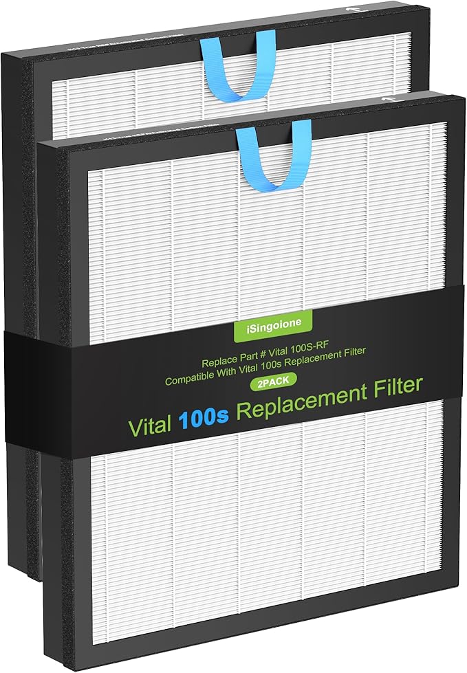 Vital 100S-P Replacement Filter Compatible with LEVOIT Vital 100S and 100S-P Air Purifier, Vital 100S Filter for Home Air Purifier, Vital 100S-RF, LRF-V102-WUS, 2PACK