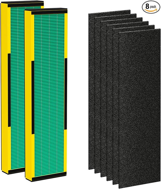 2 Pack FLT4825 Toxin Clear HEPA Filter B Replacement Fit for Germ Guardian Air Puri-fier AC4825 AC4300 AC4800 AC4900 AC4850, AC4825E Replacement Filter Fit for Germ Guardian Air Puri-fier Filter