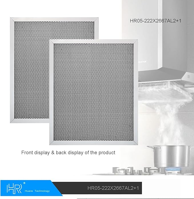 HR Huare Technology 97007696 Charcoal Range Hood Filter, fits Broan,Kenmore,Nutone, Alternative S88152, K7588, S51113711, 41F, Size 8-3/4 x 10-1/2 Inch,3Pack