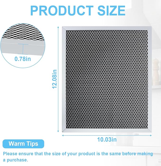 2 Packs 5443 Dehumidifier Filter Replacement for Ventilation Models 8191, 8192 Fits for Whole-House Dehumidifiers Models 1830, 1850, 1852 Replacement Filter 12x10x0.79 inch