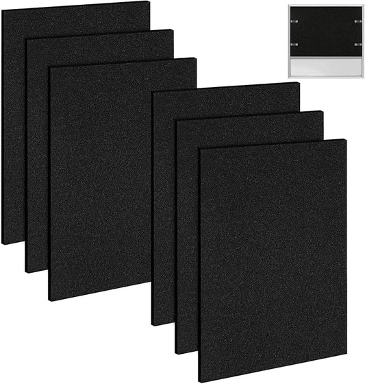 Range Hood Charcoal Filter 7.75" x 10.5" - Fits Broan and Nutone BP58 43000 Series Range Hoods Filter Replacement Insert Carbon Filter for Eliminates Cooking Odors (6-Pack)
