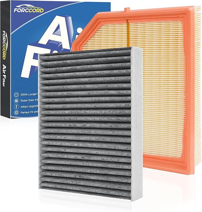 Cabin & Engine Air Filter Kit Fits for Volvo XC40 2.0L 2019 2020 2021 2022 2023 2024 2025 2026 Activated Carbon Cabin Filter Replacement 31497285 31474521 Car Accessories