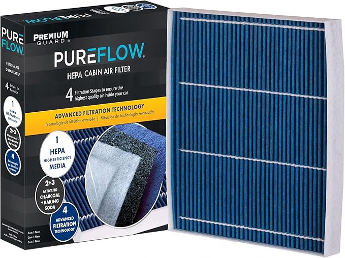 PureFlow HEPA Cabin Air Filter PC99206HX | Fits 2016-20 Kia Optima (Gas), 2017-20 Optima 2.0 (Hybrid), 2016-19 Hyundai Sonata 2.0L (Hybrid), 2017-20 Kia Cadenza