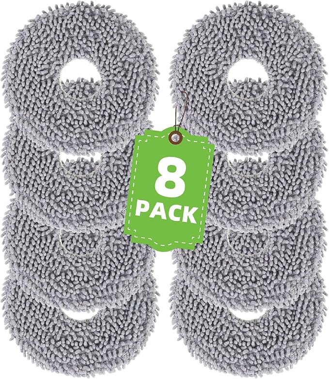 Spofan VIEWALL 8 Pack Mop Pad for iRobot Roomba Plus 405 G181/G185 Combo, Plus 505/507 Combo Robot Vacuum Cleaner, Microfiber Washable Mop Cloths Replacement Parts Accessories