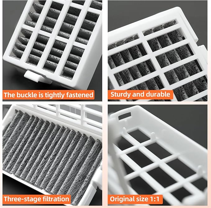 WRX988SIBE01 WRX986SIHZ02 4-PACK Air Filter Replacement for Whirlpool Refrigerator WRX986SIHZ04 WRX988SIBB01 WRX988SIBE00 WRX988SIBE02 WRX988SIBE03 WRX988SIBB00 WRX988SIBH00 WRX988SIBH01 WRX988SIBH02