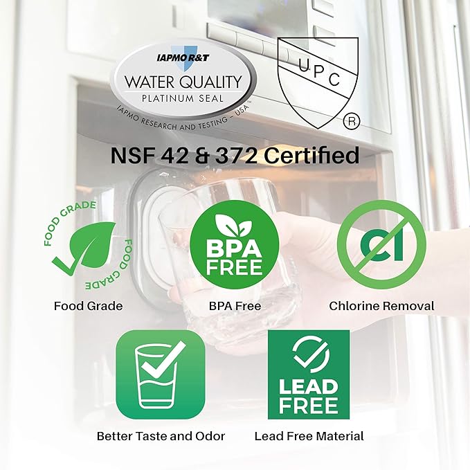 SpiroPure SP-LE700 NSF Certified Refrigerator Water Filter Replacement for LT700P, 9690, ADQ36006101, 46-9690, ADQ36006102, LT700PC (3 Pack)