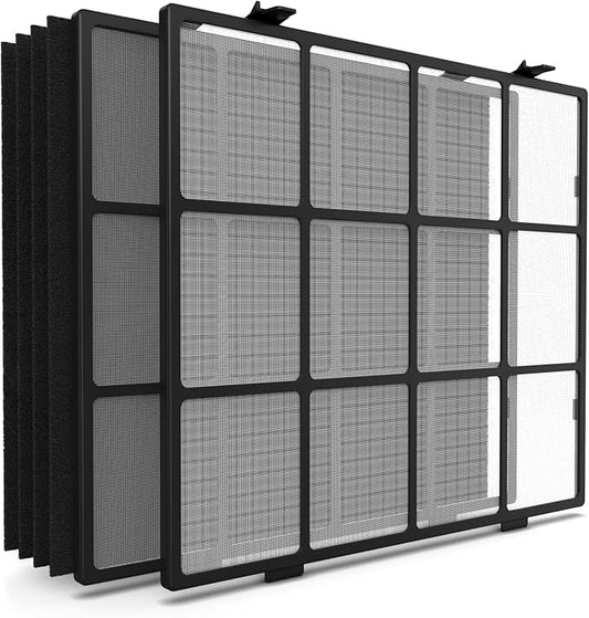 AP1512HH Washable Pre-filter Replacement Compatible with Coway Airmega Mighty AP-1512HH, Airmega 200M, AP-1518R, AP-1519P, Includes 2 Washable Pre-filters and 4 Odor Eliminator Carbon Pre Filters
