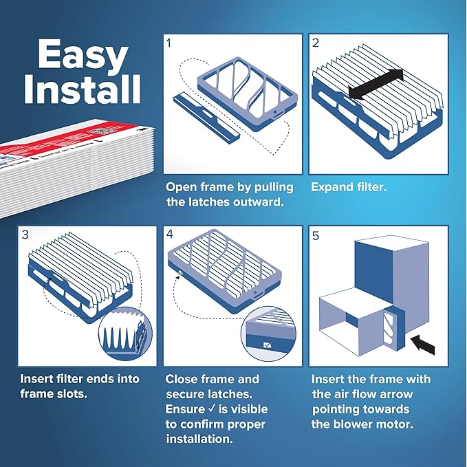 Filtrete 16x25x4 Refillable Air Filter replacement, MPR 1000, MERV 11, Allergen Defense, 2 Pack, use with reusable air filter frame of Filtrete Refillable Air Filter Kit 16x25x4, for HVAC, Furnace, AC