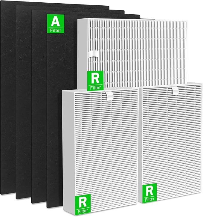 HPA300 HEPA Filter Replacement for Honeywell HPA300 Series Air Purifier HPA300, HPA300VP, HPA304, HPA3300, 3 Ture HEPA R Filter + 4 Pre-Filter Replace HRF-R3