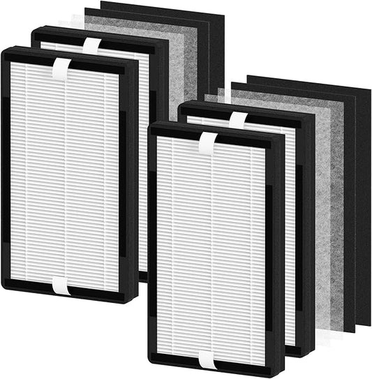 4 Packs IAF-H-100C Replacment Filter C Compatible with Idylis IAP-10-200, IAP-10-280 Air Cleaner Purifier with 4 Extra Activated Carbon Pre-Filters