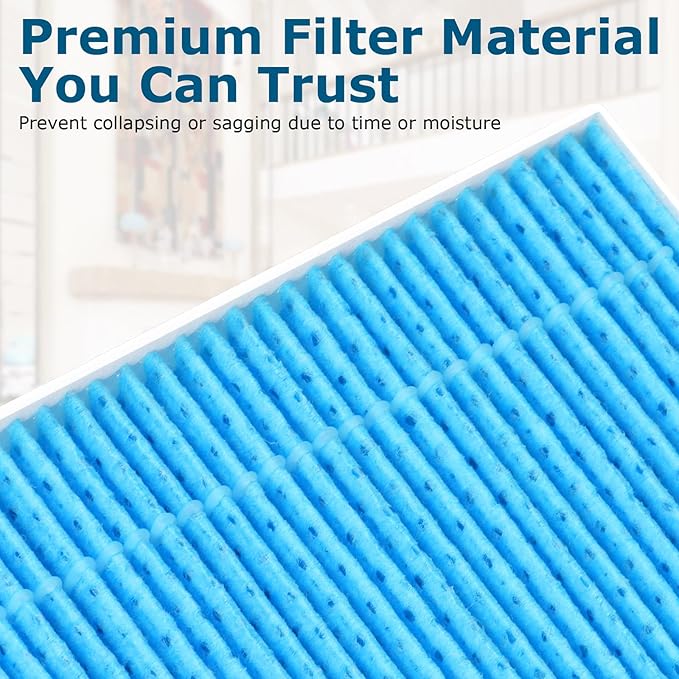 8-Pack Replacement Filters Compatible with LEVOIT Superior 6000S Smart Evaporative Humidifier, Upgraded Material with 6 Pack Sponge Filters, Effectively Capture Large Particles and Minerals