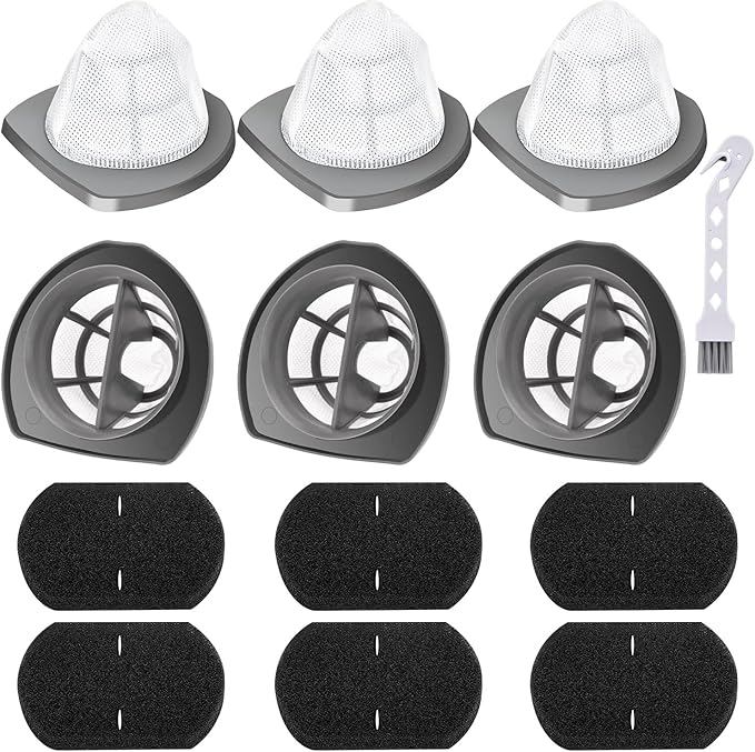 2033 Vacuum Filter for Bissell Featherweight Stick Lightweight Bagless Vacuum 20331 20333 20334 20336 20339 2033M,6 Mesh Filters and 6 Foam Filters, Replace part# 1611508