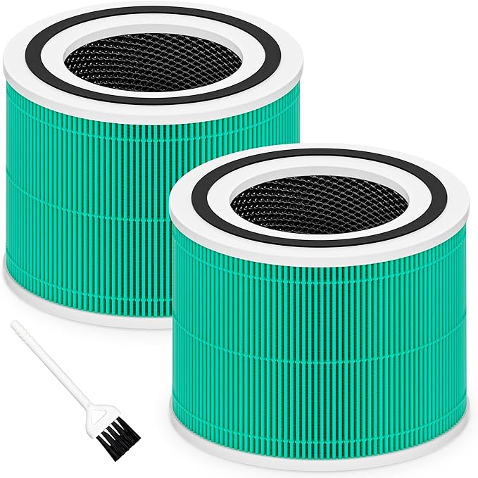 Core 300 Toxin Absorber Replacement Filter for LEVOIT Core 300 Core 300S Core 300-P Core 300S-P Air Purifier, 3-in-1 High Efficiency Activated Carbon, Compared to Part # Core 300-RF-TX, 2 Pack, Green