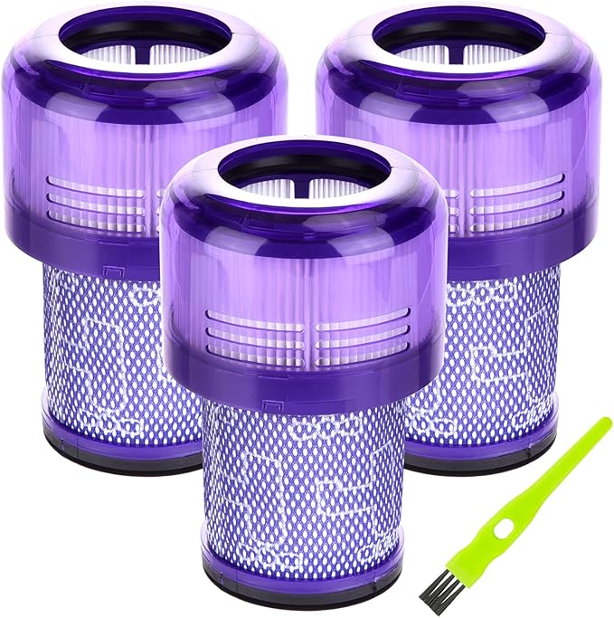 V12 Filter Replacement for Dyson V12 Detect Slim, Detect Slim Animal, Slim+ Cordless Vacuum and V12 Slim Absolute Vacuums, SV34, SV35 V12 Vacuum Cleaner Filter Replacement, Part No. 971517-01, 3 Pack