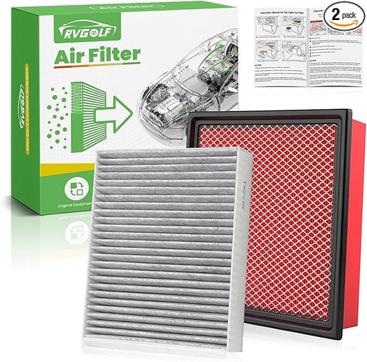 Engine+Cabin Air Filters Fit for Ford Expedition 2018-2025 2026, F-150 2015-2025 2026, Lincoln Navigator 2018-2026 Engine Air Filter Replacement Cabin Air Filter Accessories# CF12150 CA10262