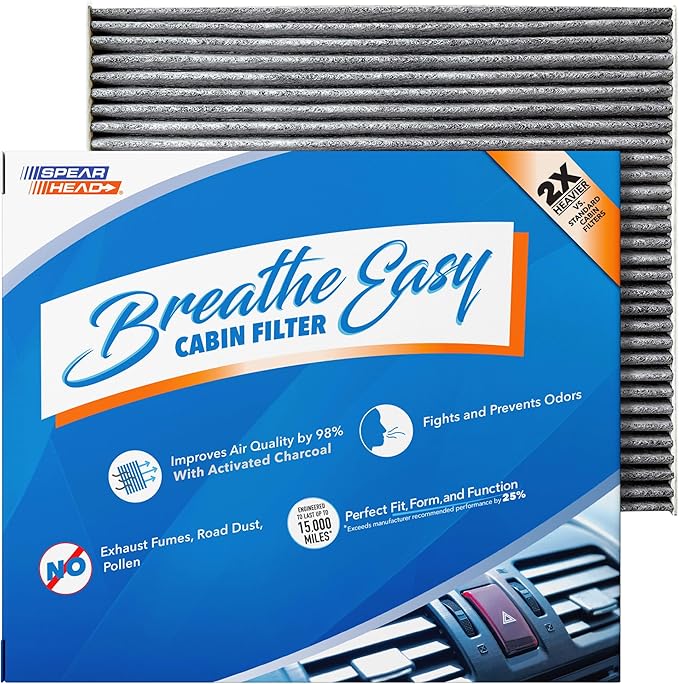 Spearhead Odor Defense Breathe Easy Cabin Filter | Fits 13-18 Altima/16-23 Maxima/15-24 Murano/13-20 Pathfinder/2013 JX35/14-20 QX60 Like OEM | Up to 25% Longer Lasting w/Activated Carbon (BE-776)
