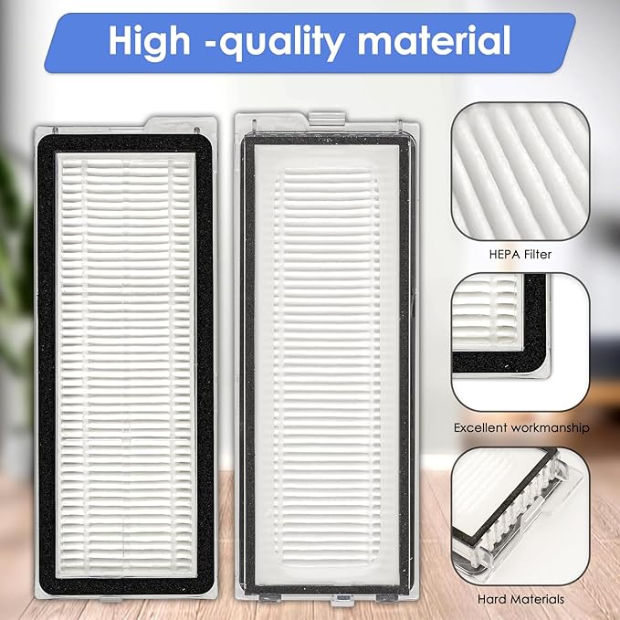 (4 Pack) QV 35A, QV 35S, Qrevo S Replacement HEPA Filter for Roborock Qrevo MaxV, Qrevo Plus, Qrevo Pro, Qrevo Curv, Qrevo Edge Robot Vacuum, Filters Accessories Kit (NOT FOR Q Revo)