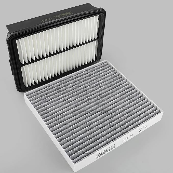 Engine & Cabin Air Filter Set for Hyundai KONA (2018-2023), for Veloster (2019-2021), for Kia Soul (2020-2024); Replace CF12160, 97133-D1000; CA12057, 28113-F2000