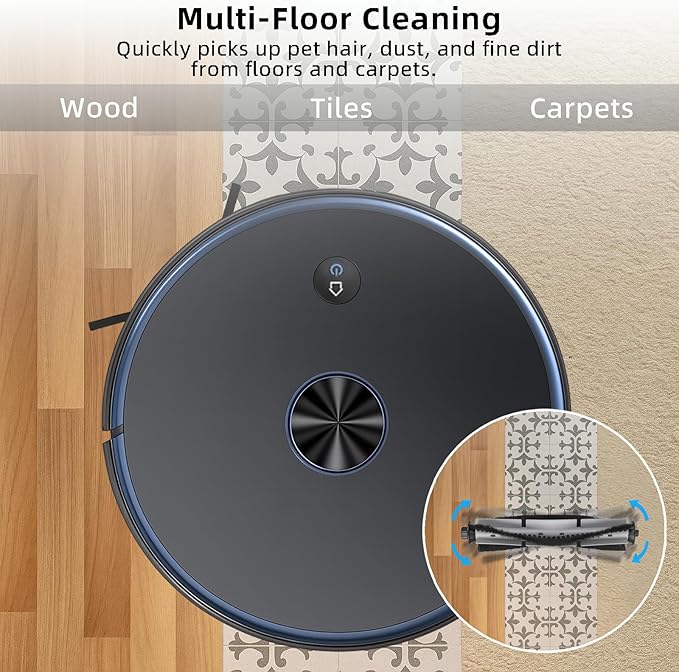 Replacement Parts Kit for HONITURE Q6 Pro, for Laresar L6 Pro, for AIRROBO T10+, for Neabot N2 Robot Vacuum Accessories,2 Main Brush, 4 Side Brush, 4 Hepa Filter, 4 Mop Pad,3 Dust Bag