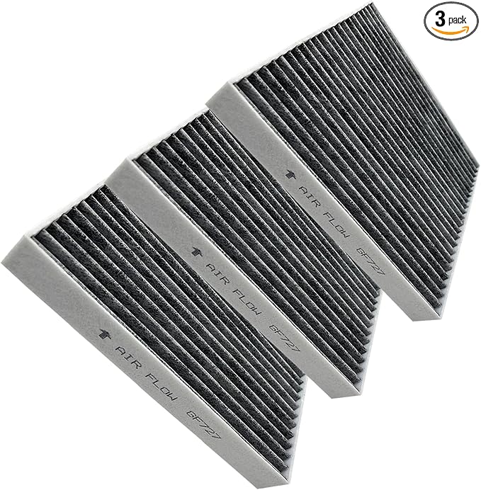 3 Pack GF727 Cabin Air Filter for 2022-2025 Hyundai Tucson,Santa Cruz,Ioniq 5,Elantra N, 2020-25 Sonata, 2021-25 Elantra, 21-25 Santa Fe, 21-25 Sorento,K5, 22-25 EV6, 23-25 Niro,GV60, OEM 97133-L1000