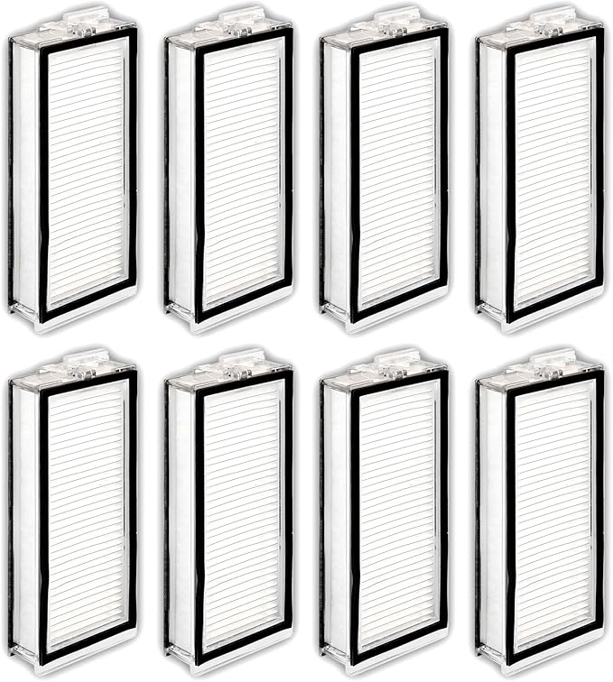 (8 Pack) Q5 Max+ Replacement HEPA Filters Compatible With Roborock Q5 Max+, Q5 Pro, Q5 Pro+, Q8 Max, Q8 Max+, Q7, Q7+, Q7 Max, Q7 Max+, Q5 Duoroller+ Robot Vacuum Cleaner, Replacement Parts Filters
