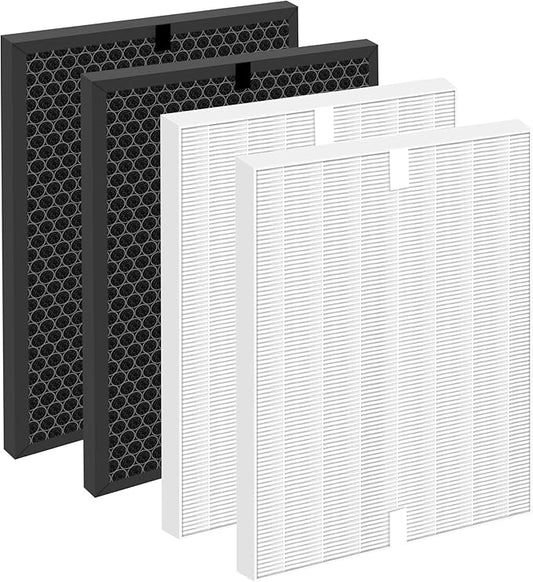 5520 5510 Replacement Filter Q –1712-0123-00, Compatible with Winix 5510 5520 PlasmaWave Air Purifier, Pack Includes: 2 True HEPA Filter + 2 Activated Carbon Filter by APPLIANCEMATES