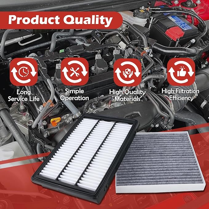 28113-D3300 Engine Air Filter and 97133-D1000 Cabin Air Filter kit Compatible with 2016-2021 Hyundai Tucson 2017-2022 Kia Sportage Not For Hybrid Replaces CA12065 CF12160